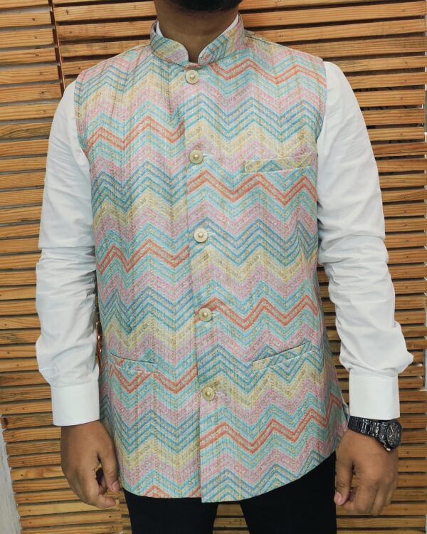 Men’s Premium Partywear Printed Waistcoat