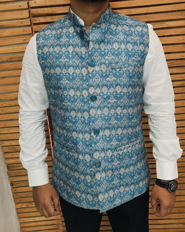 Men’s Premium Partywear Printed Waistcoat