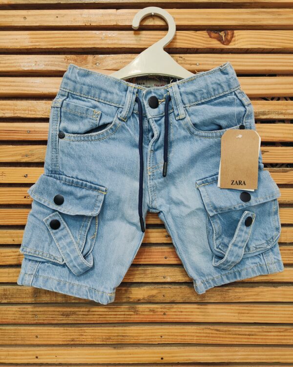 Stylish Kids' Cargo Denim Shorts