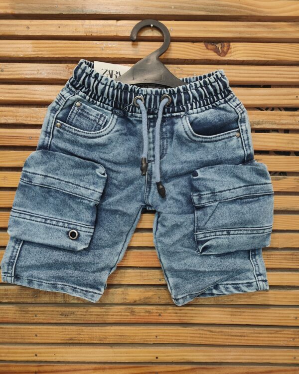 Stylish Kids' Cargo Denim Shorts