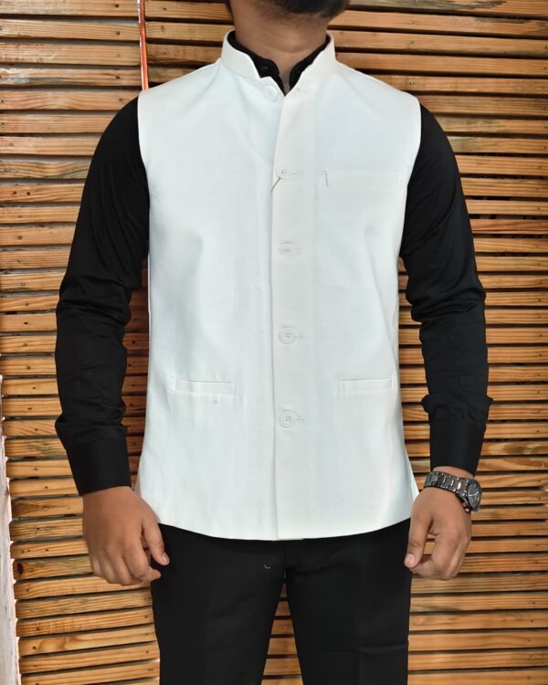 Men’s Linen White Waistcoat