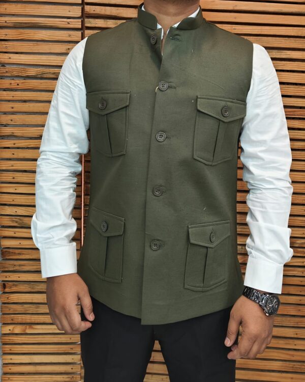 Men’s Linen Waistcoat with Pocket