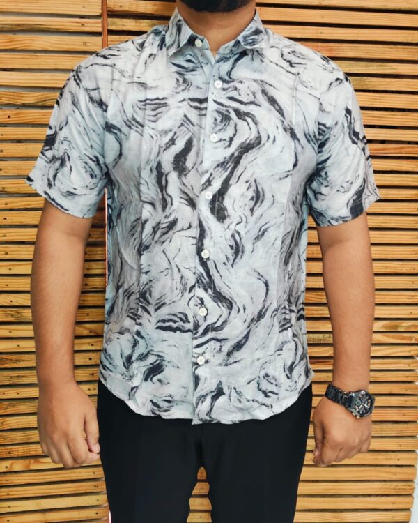 Printed Half Shirt Marbel Style