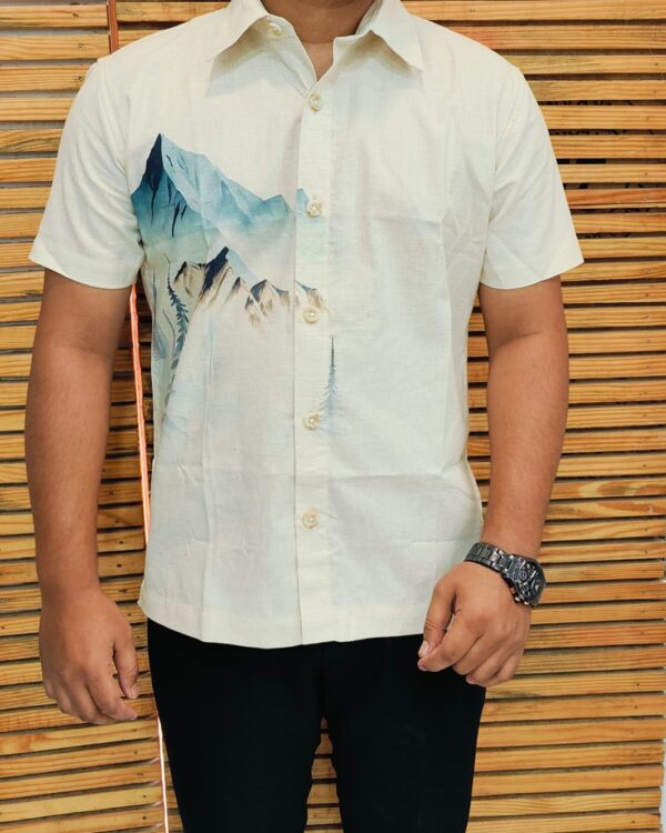 Mens Half Printed Shirt