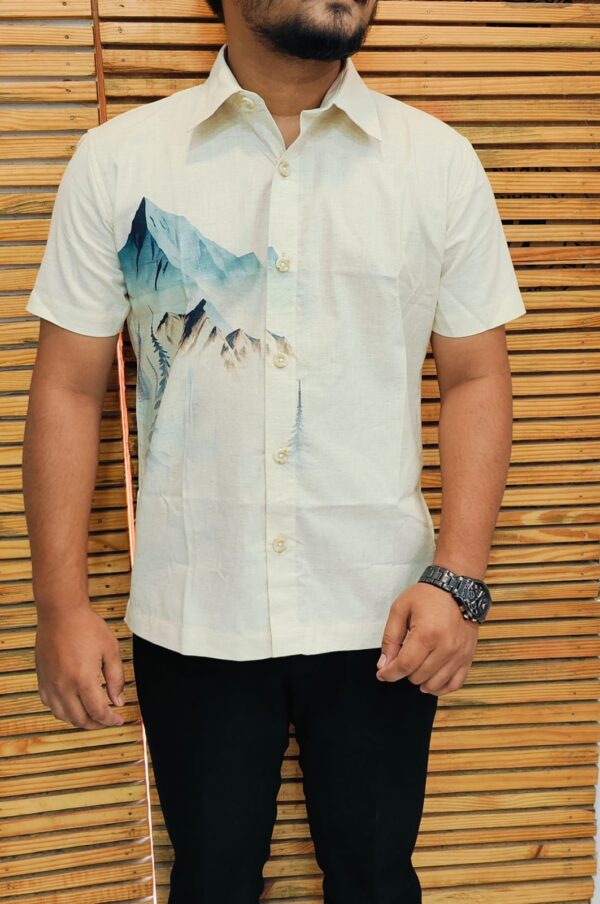 Mens Half Printed Shirt