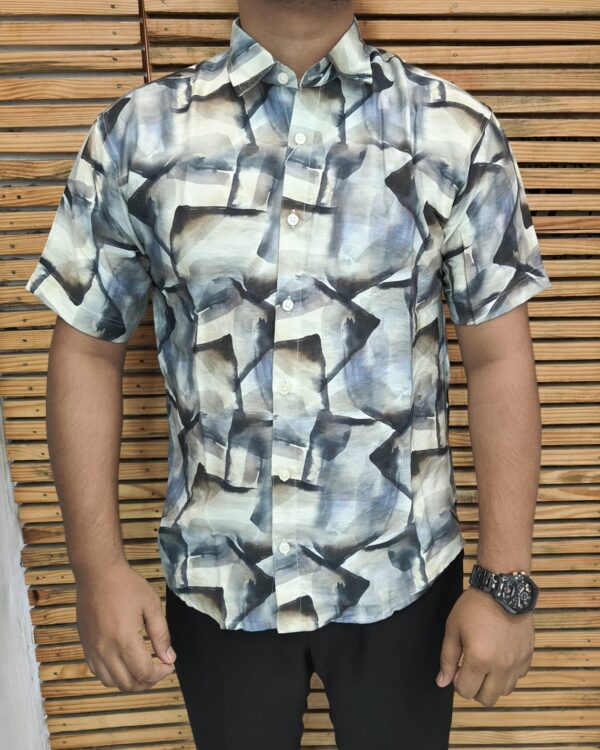 Mens Half Printed Shirt