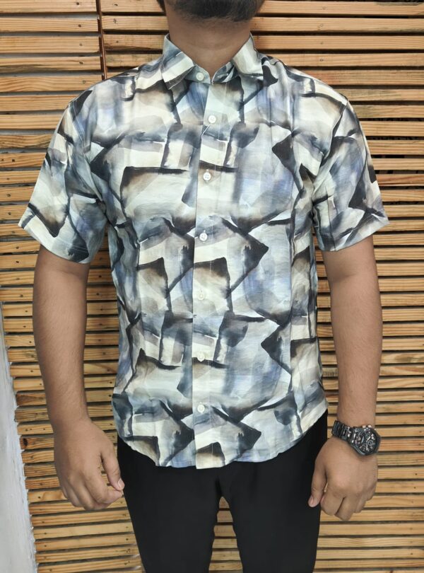 Mens Half Printed Shirt
