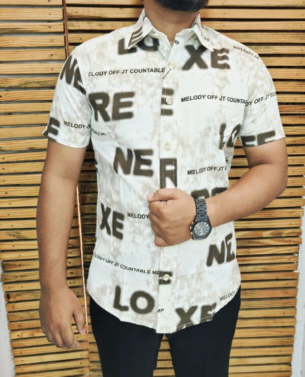 Mens Half Printed Shirt