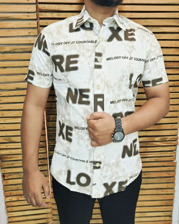 Mens Half Printed Shirt