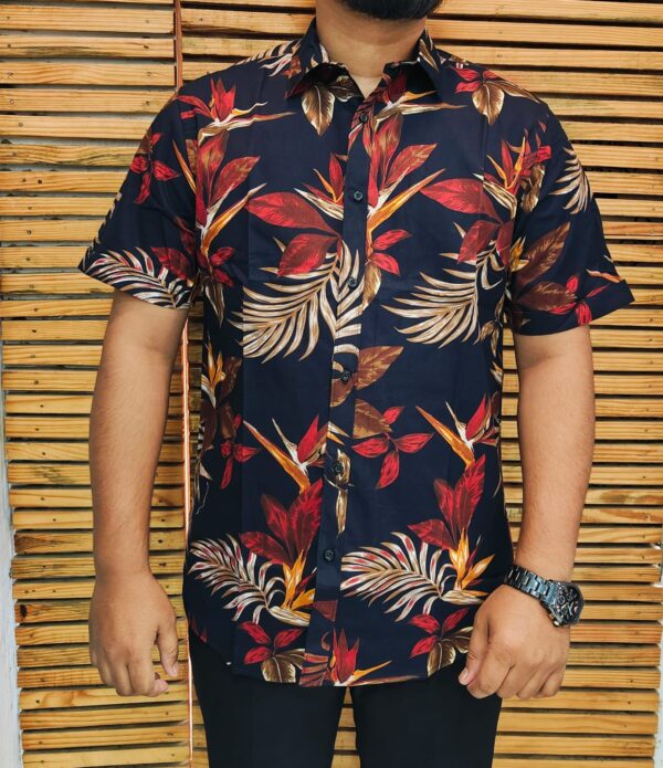 Mens Half Printed Shirt