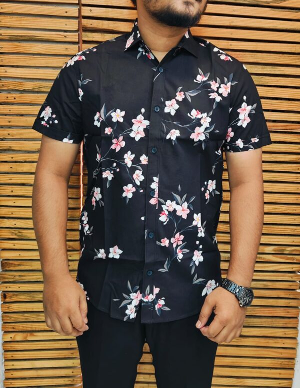 Mens Half Printed Shirt