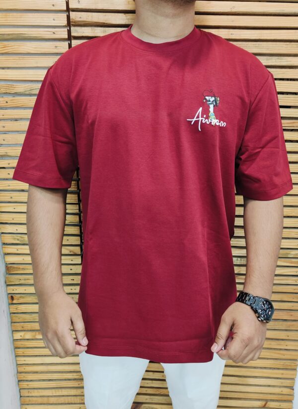 Maroon Artistic Sketch Tee