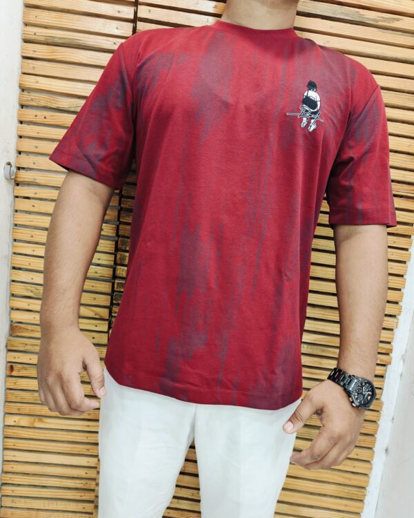 Maroon Minimal Graphic Tee