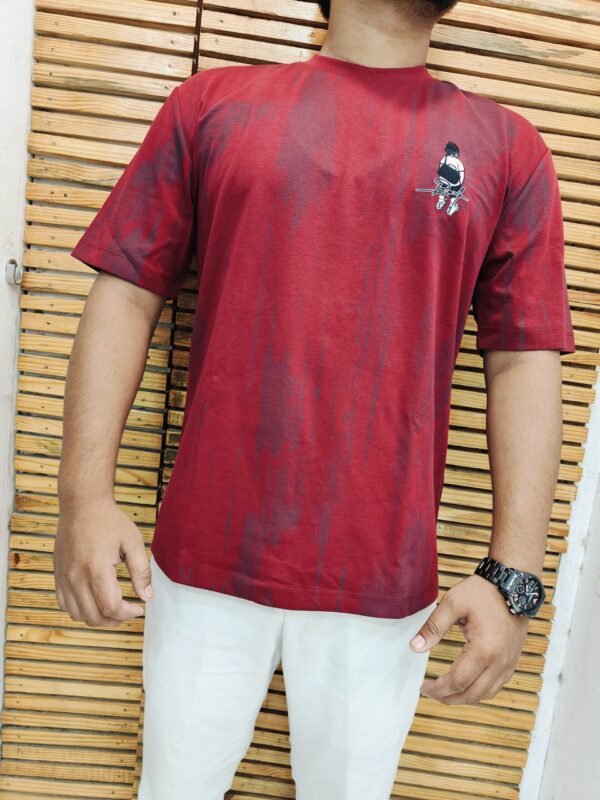 Maroon Minimal Graphic Tee