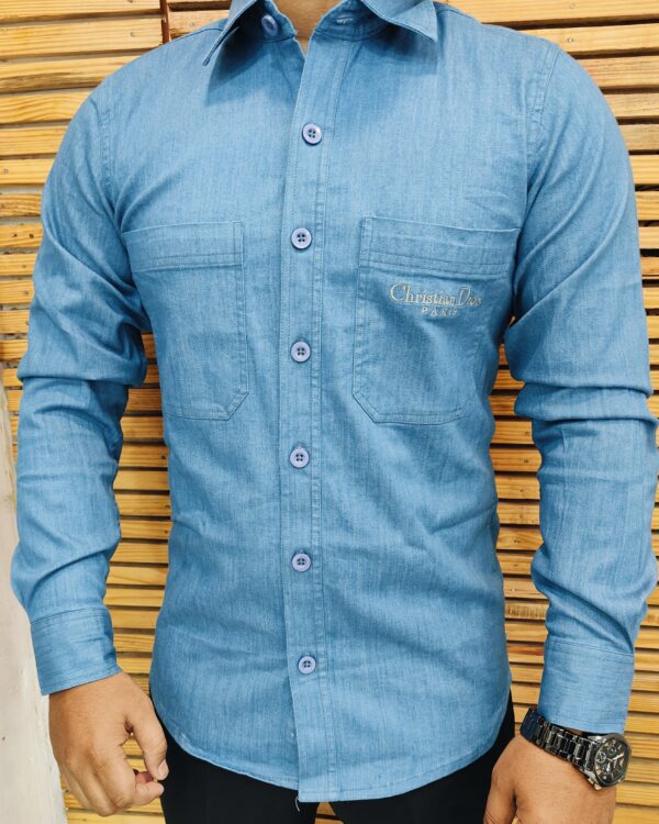 Denim Double Pocket Imported Shirt