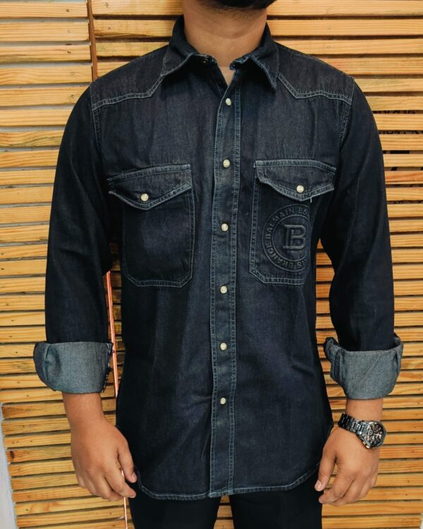 Denim Double Pocket Imported Shirt