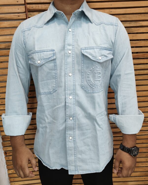 Denim Double Pocket Imported Shirt