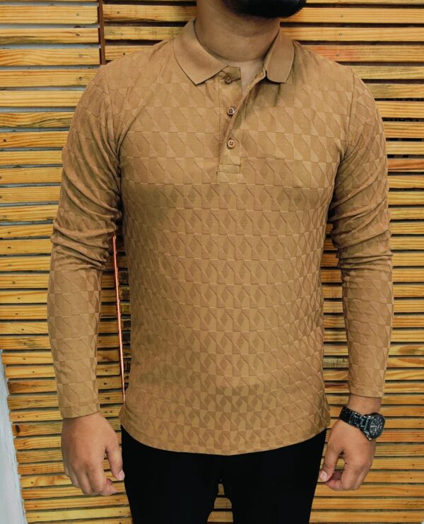 Men’s Korean Textured Full Sleeve T-Shirt