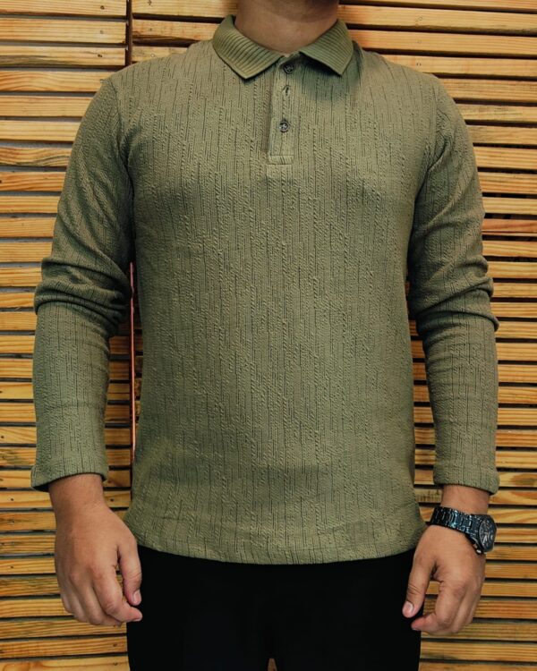 Men’s Korean Textured Full Sleeve T-Shirt