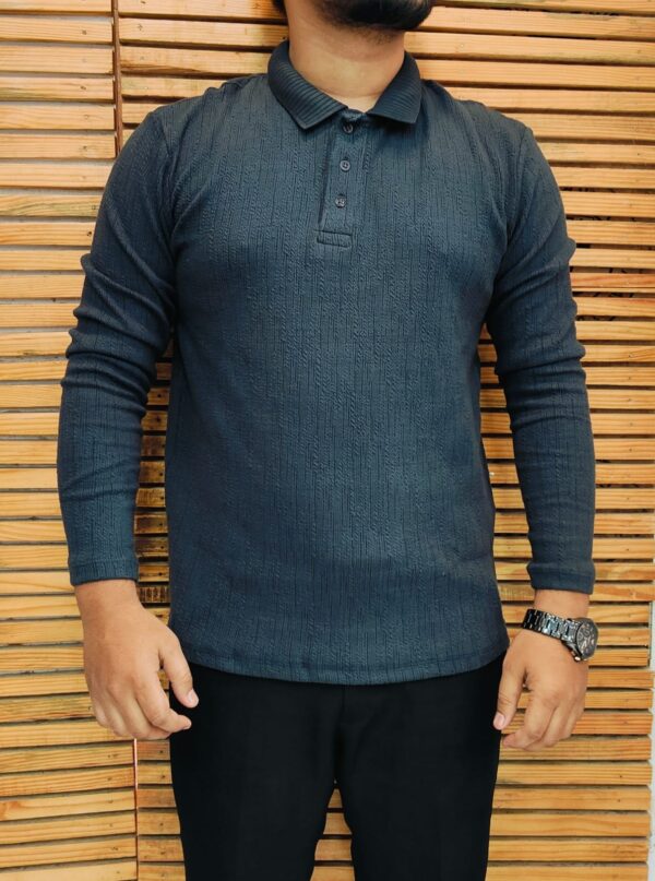 Men’s Korean Textured Full Sleeve T-Shirt