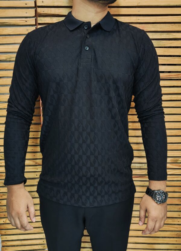 Men’s Korean Textured Full Sleeve T-Shirt
