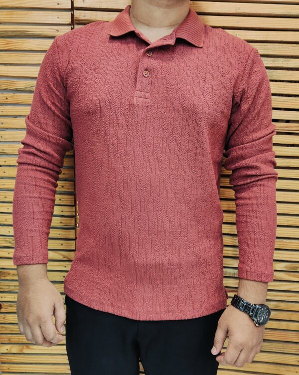 Men’s Korean Textured Full Sleeve T-Shirt